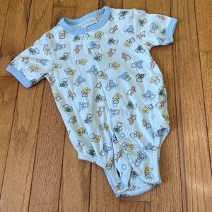 VTG BASIC EDITIONS TEDDY BEAR GRAPHIC PRINT ONESIE SIZE 18 MONTHS 100% COTTON
